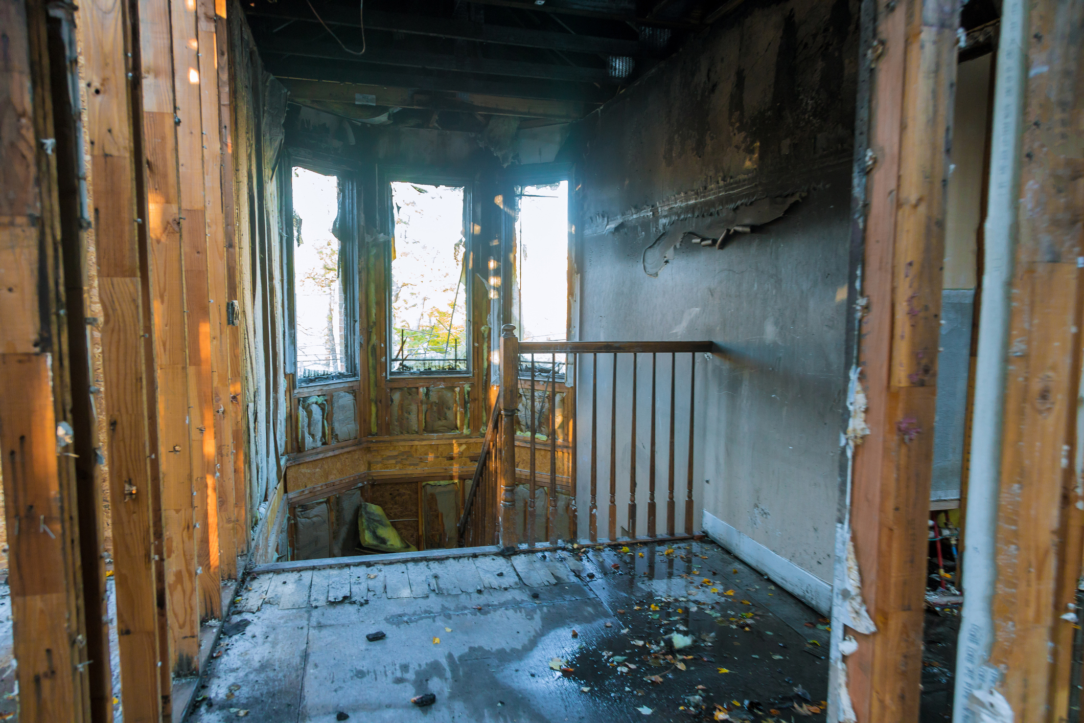 Elements of the burned wood house conflagration in Oregon