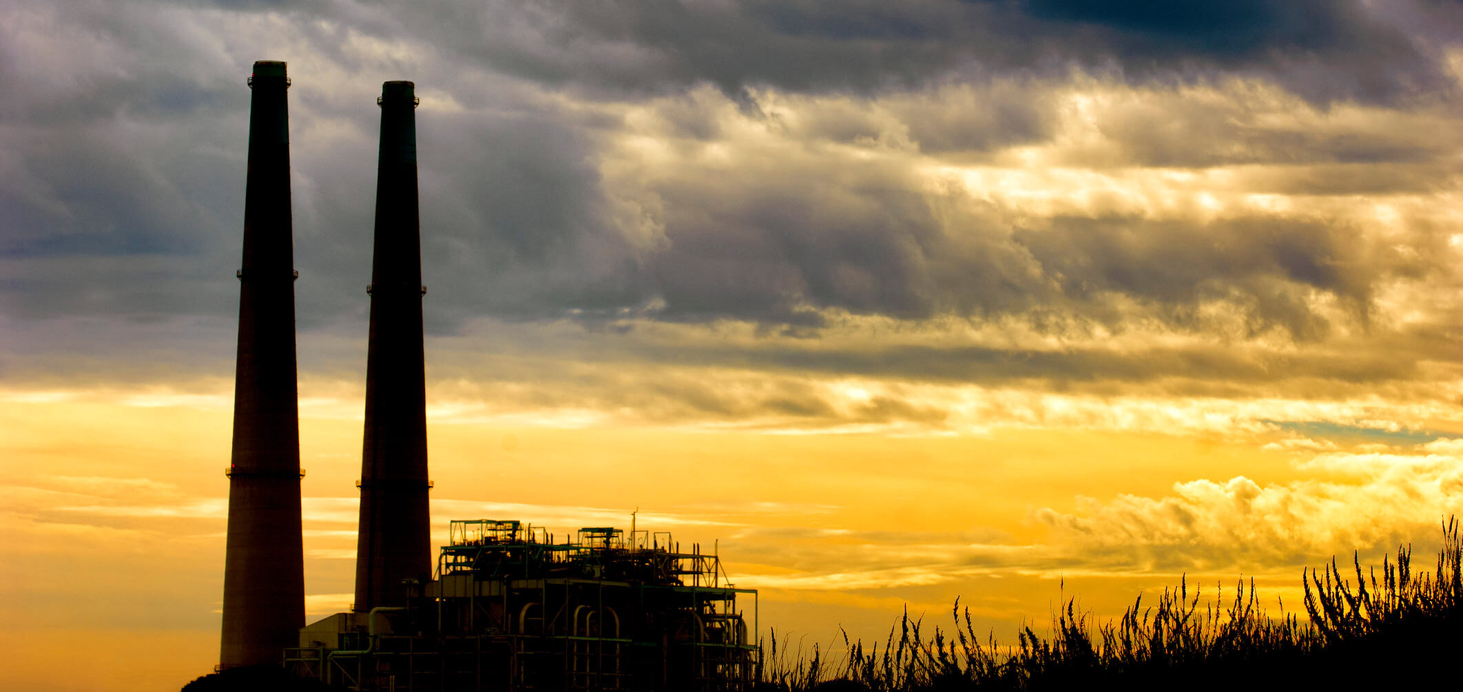 moss landing power plant during sunrise