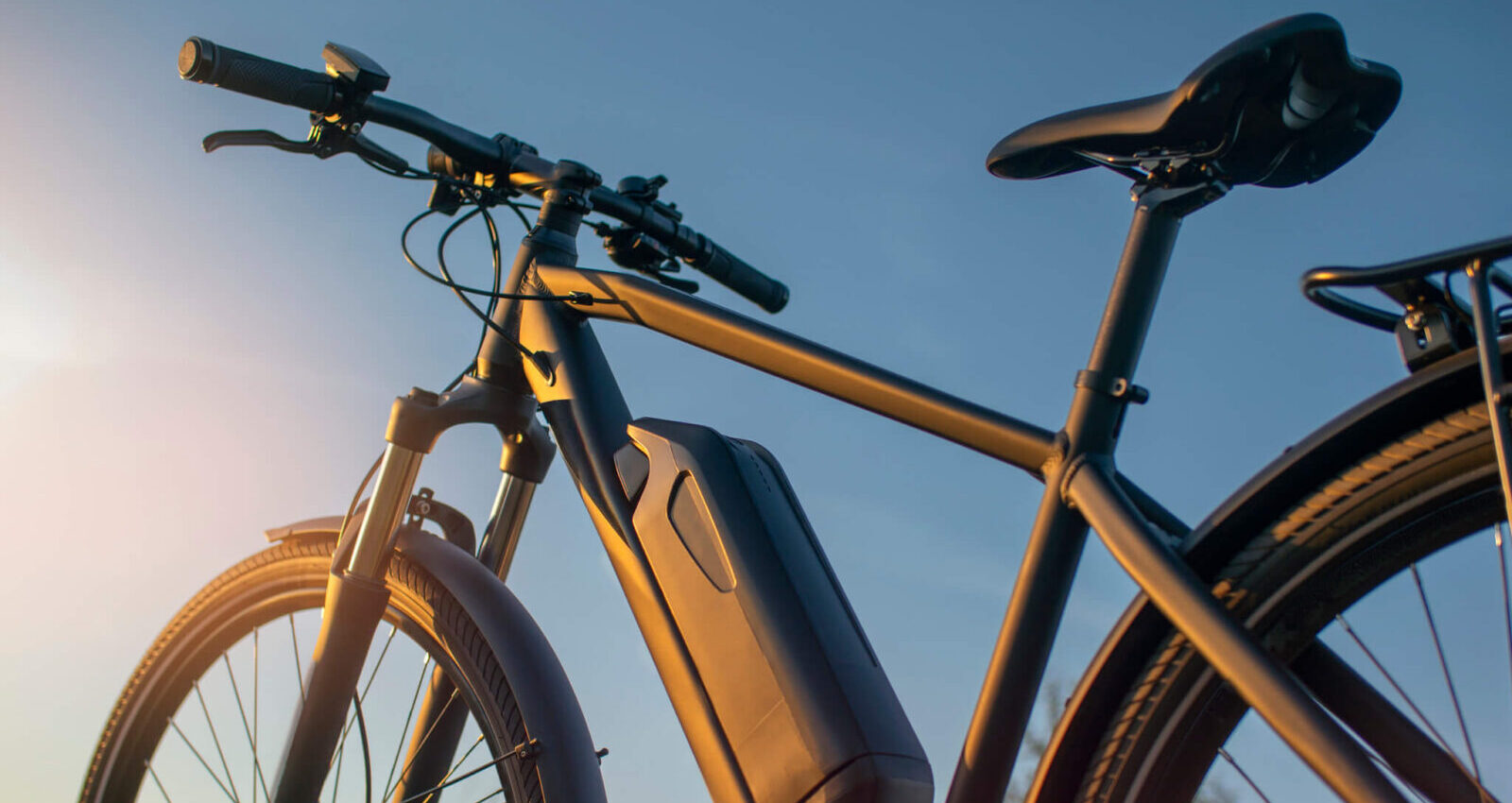low angle shot of an e-bike