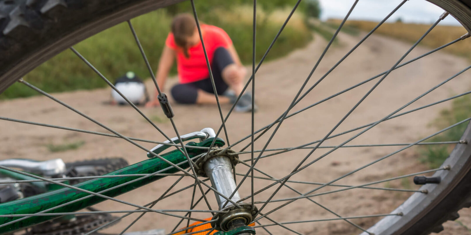 person injured while riding bicycle on a bike trail